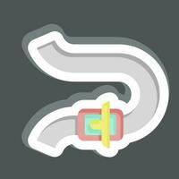 Sticker Bend. related to Racing symbol. simple design editable. simple illustration vector