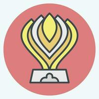 Icon Trophy. related to Racing symbol. color mate style. simple design editable. simple illustration vector