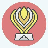 Icon Trophy. related to Racing symbol. color mate style. simple design editable. simple illustration vector