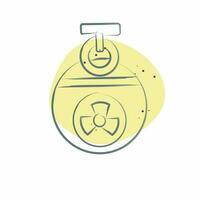 Icon Grenade. related to Nuclear symbol. Color Spot Style. simple design editable. simple illustration vector