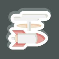 Sticker Nuclear Weapon. related to Nuclear symbol. simple design editable. simple illustration vector