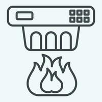 Icon Smoke Detector. related to Nuclear symbol. line style. simple design editable. simple illustration vector