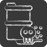 Icon Toxic Waste. related to Nuclear symbol. chalk Style. simple design editable. simple illustration vector