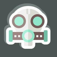 Sticker Mask. related to Nuclear symbol. simple design editable. simple illustration vector