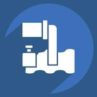 Icon Sewage Pipe. related to Nuclear symbol. long shadow style. simple design editable. simple illustration vector