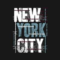 new york city typography vector, graphic design, fashion illustration, for casual style print t shirt vector