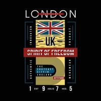 Londres unido Reino tipografía vector, gráfico diseño, Moda ilustración, para casual estilo impresión t camisa vector