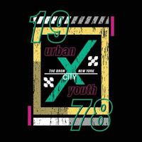 the bronx urban youth slogan graphic, t shirt vector, illustration, for cool casual mens style vector