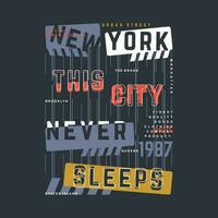 nuevo York ciudad texto marco, gráfico Moda estilo, t camisa diseño, tipografía vector, ilustración vector