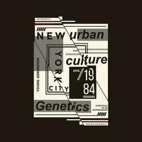 nuevo York urbano cultura gráfico Moda estilo, t camisa diseño, tipografía vector, ilustración vector