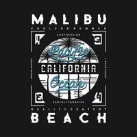 malibu playa resumen gráfico, tipografía vector, t camisa diseño ilustración, bueno para Listo imprimir, y otro utilizar vector