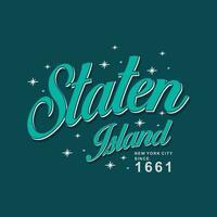 staten island lettering typography vector, abstract graphic, illustration, for print t shirt vector