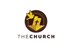 Trendy and Professional letter H church sign Christian and peaceful vector logo