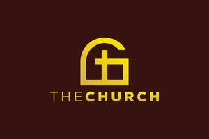 Trendy and Professional letter G church sign Christian and peaceful vector logo