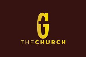 Trendy and Professional letter G church sign Christian and peaceful vector logo