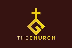 Trendy and Professional letter G church sign Christian and peaceful vector logo