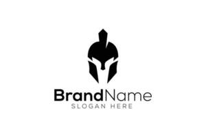 Professional Spartan Helmet Warrior logo design vector template