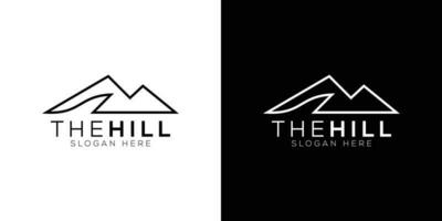 Minimal and Trendy hill Logo design vector template