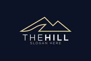 Minimal and Trendy hill Logo design vector template