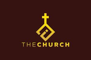 Trendy and Professional letter i church sign Christian and peaceful vector logo