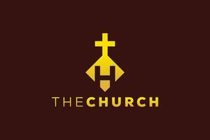 Trendy and Professional letter H church sign Christian and peaceful vector logo