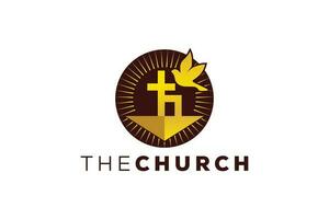 de moda y profesional letra h Iglesia firmar cristiano y pacífico vector logo