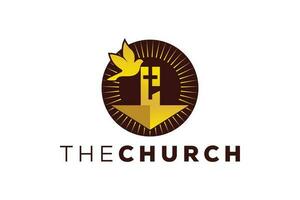 de moda y profesional letra l Iglesia firmar cristiano y pacífico vector logo