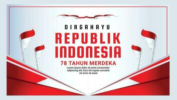 dirgahayu republik Indonesia independencia día celebrar social medios de comunicación enviar alimentar historia vector