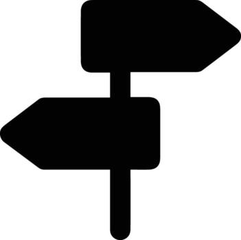 signpost direction icon symbol vector image. Illustration of the arrow information signboard guide destination design image. EPS 10