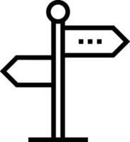 signpost direction icon symbol vector image. Illustration of the arrow information signboard guide destination design image. EPS 10