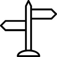 signpost direction icon symbol vector image. Illustration of the arrow information signboard guide destination design image. EPS 10