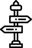 signpost direction icon symbol vector image. Illustration of the arrow information signboard guide destination design image. EPS 10