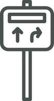 signpost direction icon symbol vector image. Illustration of the arrow information signboard guide destination design image. EPS 10