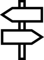 signpost direction icon symbol vector image. Illustration of the arrow information signboard guide destination design image. EPS 10