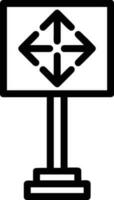 signpost direction icon symbol vector image. Illustration of the arrow information signboard guide destination design image. EPS 10