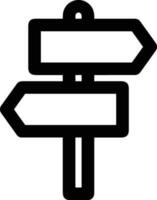 signpost direction icon symbol vector image. Illustration of the arrow information signboard guide destination design image. EPS 10