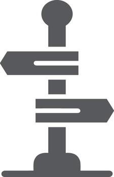 signpost direction icon symbol vector image. Illustration of the arrow information signboard guide destination design image. EPS 10