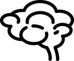 Brain idea symbol icon vector image. Illustration of the creative intelligence think design image