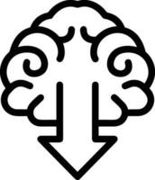 Brain idea symbol icon vector image. Illustration of the creative intelligence think design image