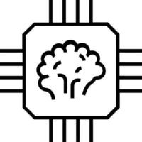 Brain idea symbol icon vector image. Illustration of the creative intelligence think design image