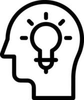 Brain idea symbol icon vector image. Illustration of the creative intelligence think design image