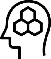 Brain idea symbol icon vector image. Illustration of the creative intelligence think design image