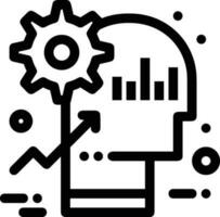 Brain idea symbol icon vector image. Illustration of the creative intelligence think design image