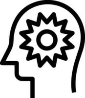 Brain idea symbol icon vector image. Illustration of the creative intelligence think design image