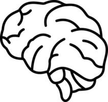 Brain idea symbol icon vector image. Illustration of the creative intelligence think design image