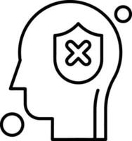 Brain idea symbol icon vector image. Illustration of the creative intelligence think design image