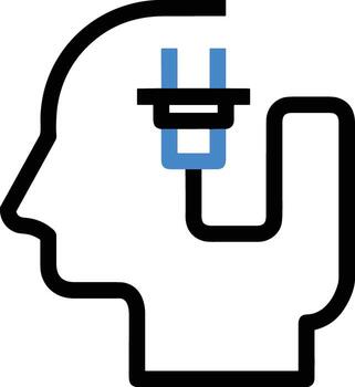 Brain idea symbol icon vector image. Illustration of the creative intelligence think design image