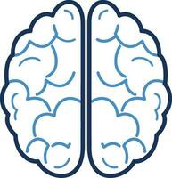 Brain idea symbol icon vector image. Illustration of the creative intelligence think design image