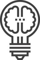 Brain idea symbol icon vector image. Illustration of the creative intelligence think design image