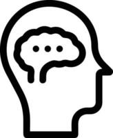 Brain idea symbol icon vector image. Illustration of the creative intelligence think design image